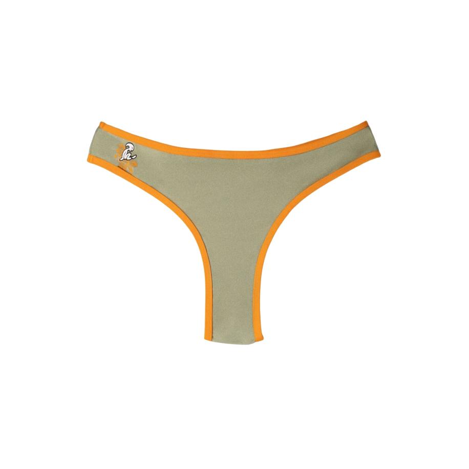 Bershka Bershka Bikinibroek groen / oranje / zwart / wit -