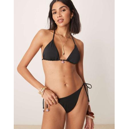 Stradivarius Bikinitopje met bedeldetail in zwart