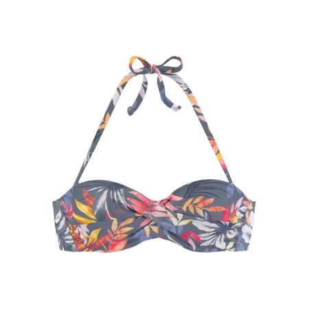 VIVANCE VIVANCE Bikinitop duifblauw / geel / donkergrijs / pink / rood