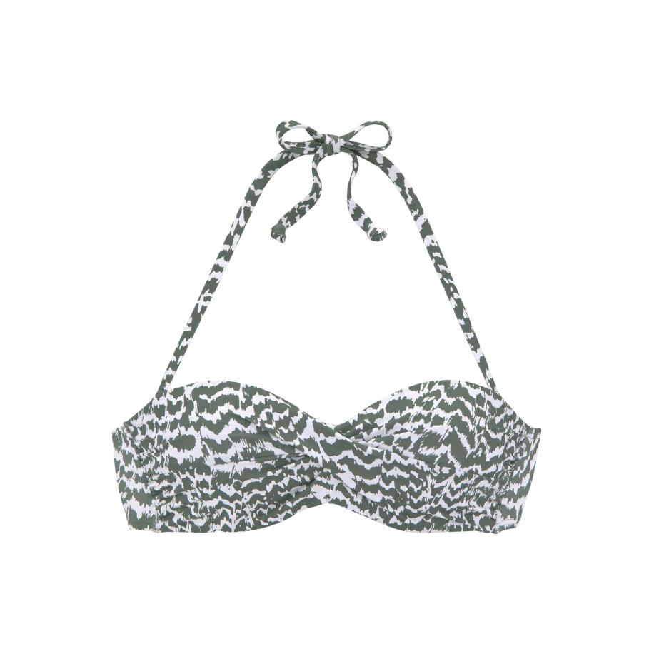 Lascana LASCANA Bikinitop olijfgroen / wit -