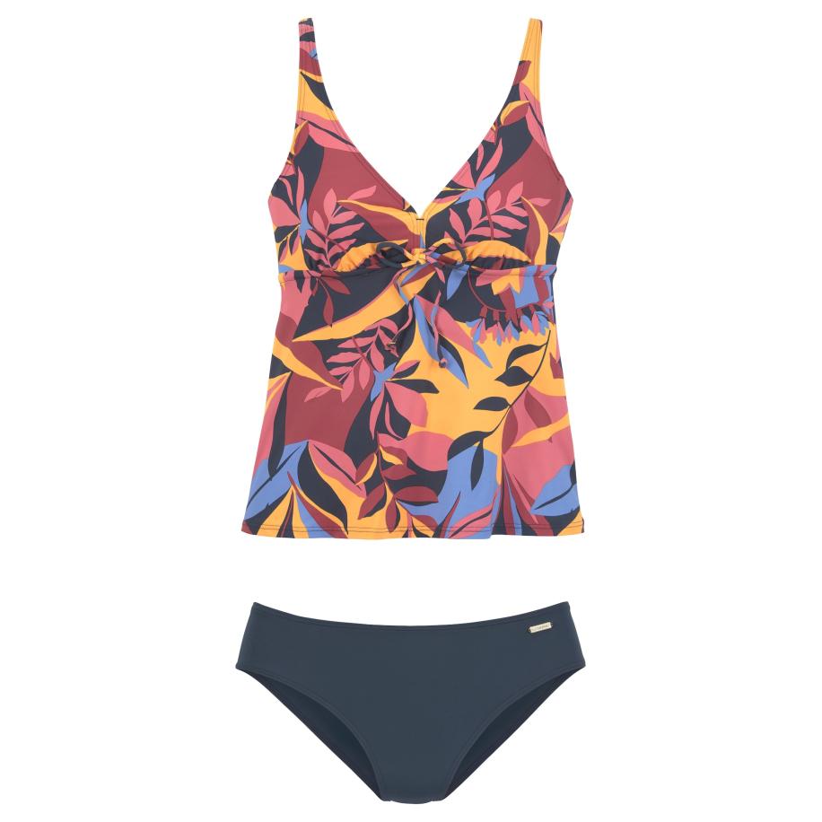 SUNSEEKER Tankini marine / oranje / framboos Multicolor