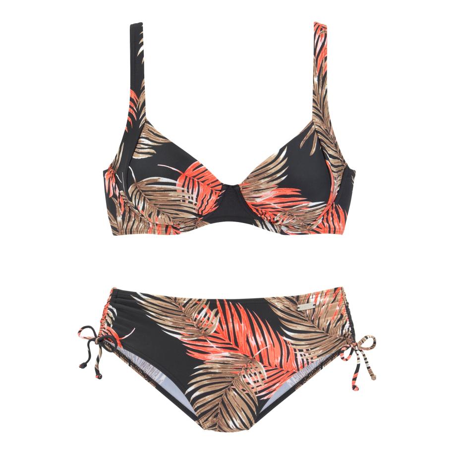 Lascana LASCANA Bikini bruin / oranje / zwart / wit -
