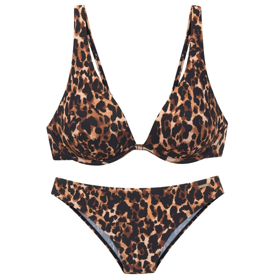 Bruno Banani Bruno Banani Bikini lichtbeige / ombergrijs / zwart -