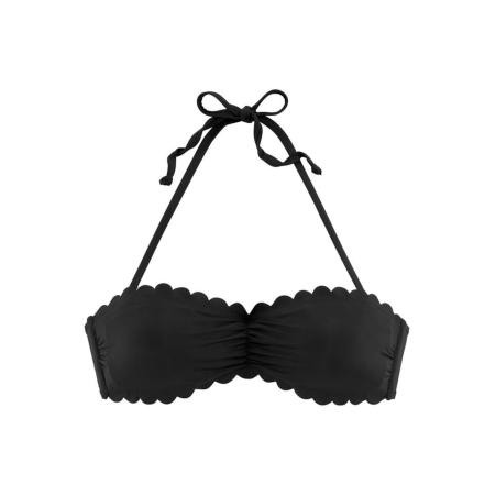 Lascana LASCANA Bikinitop Scallop zwart