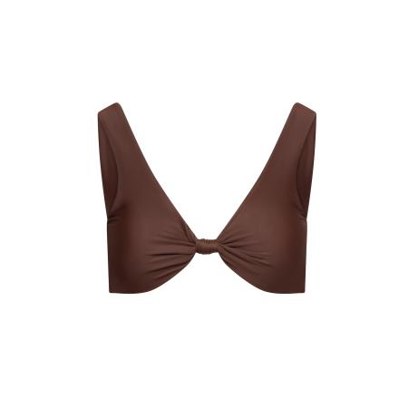 Moda Minx Moda Minx Bikinitop Simple Swim donkerbruin