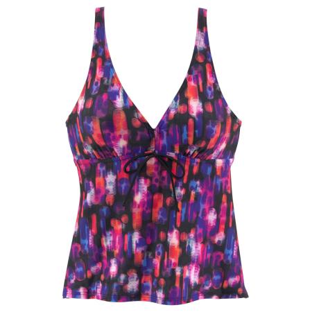 Lascana LASCANA Tankinitop donkerlila / donkerroze / zwart