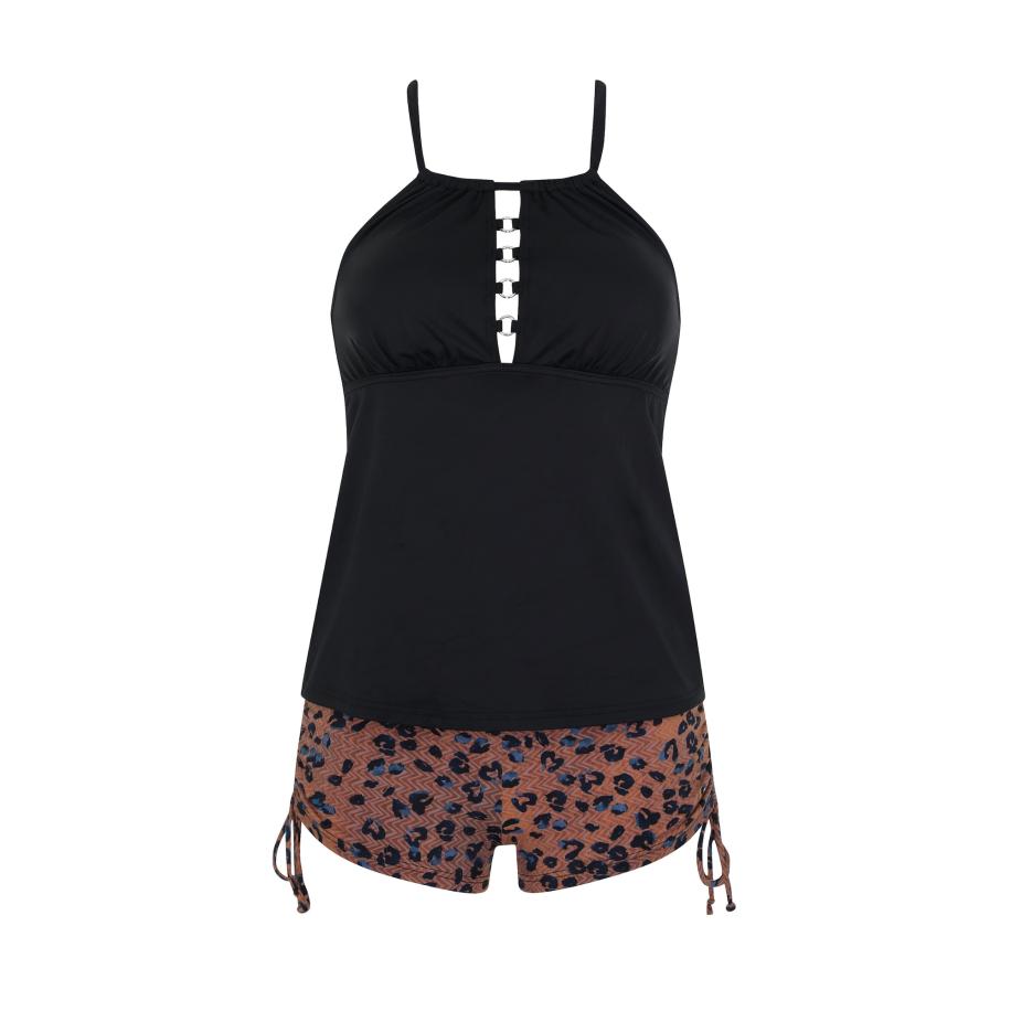 OLYMPIA OLYMPIA Tankini blauw / bruin / oudroze / zwart -