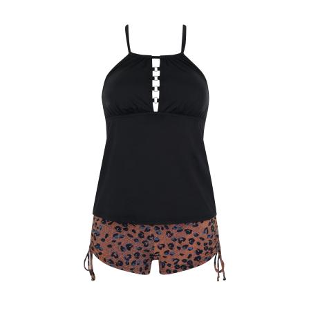 OLYMPIA OLYMPIA Tankini blauw / bruin / oudroze / zwart