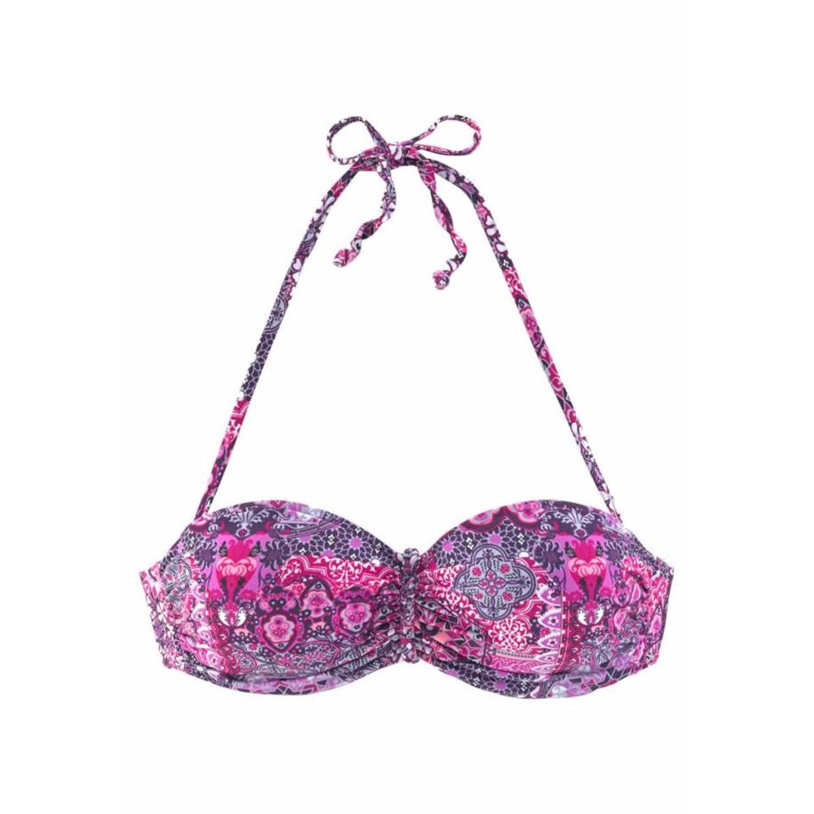 Buffalo BUFFALO Bikinitop Happy aubergine / neonlila / pink / wit -