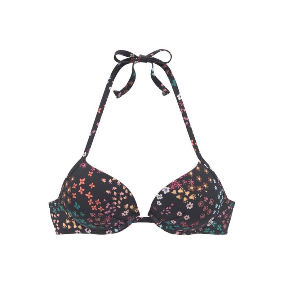s.Oliver Bikinitop Milly smaragd / lichtlila / pink / zwart Multicolor