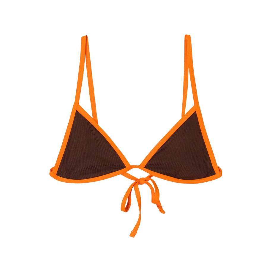 Bershka Bershka Bikinitop bruin / donkeroranje -
