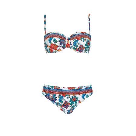 OLYMPIA OLYMPIA Bikini blauw / oranje / karmijnrood / wit