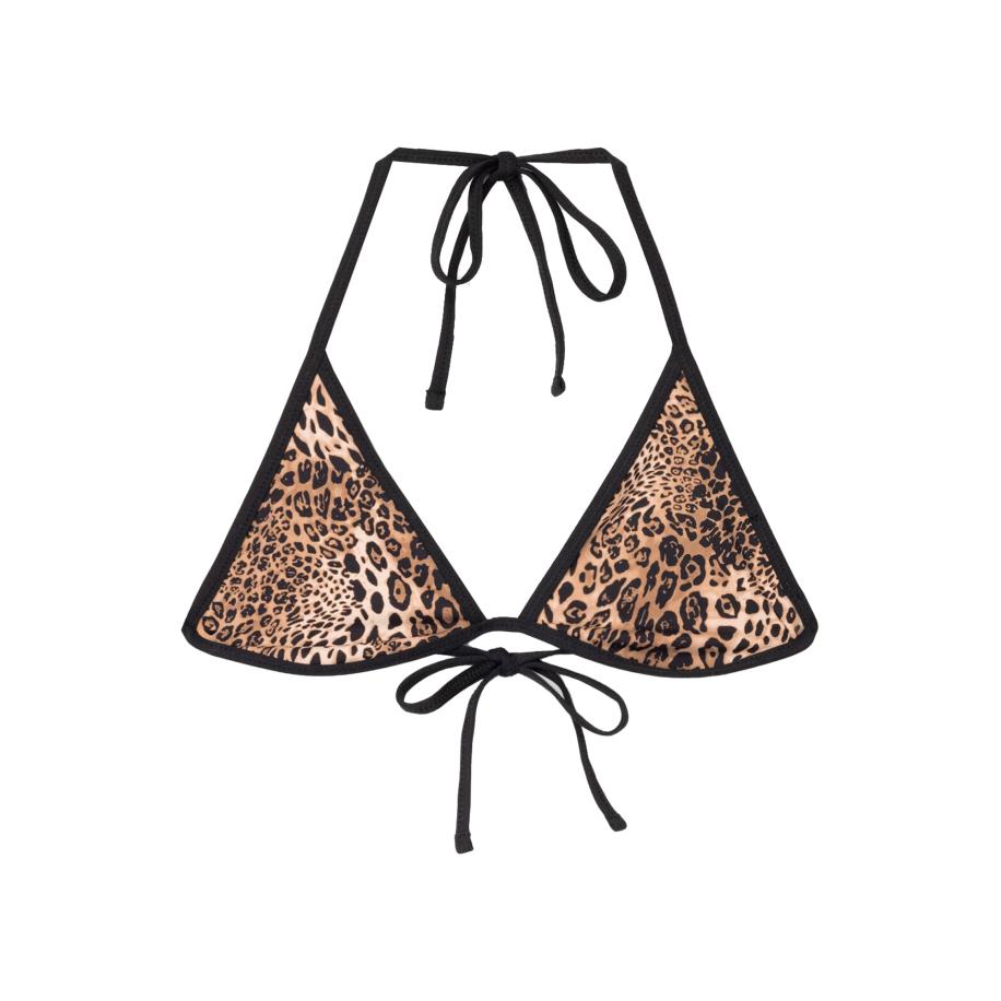 Bershka Bershka Bikinitop beige / bruin / zwart -