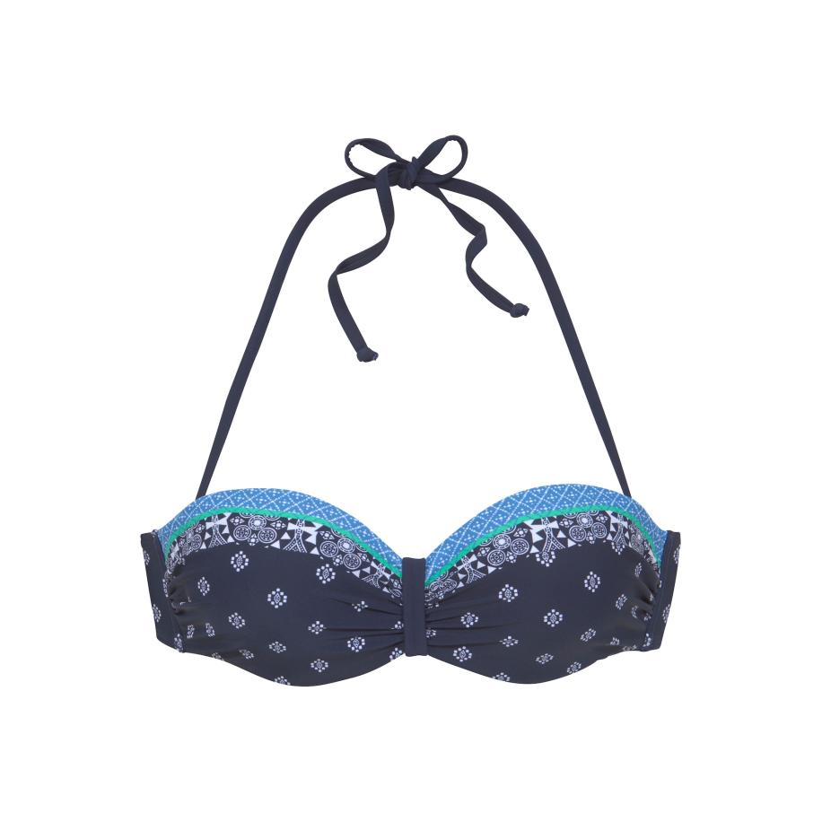 Lascana LASCANA Bikinitop blauw / navy / groen / wit -
