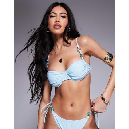 Candypants Bikinitop met beugels in blauw