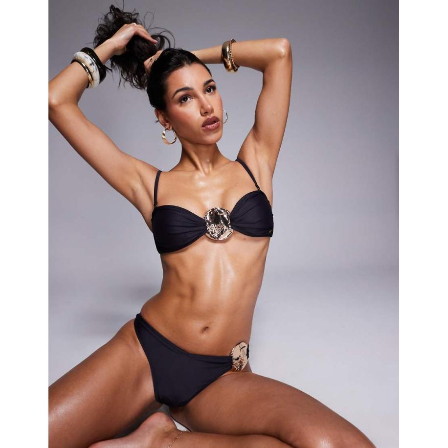 Candypants Bikinitopje met gouden hardware in zwart Zwart