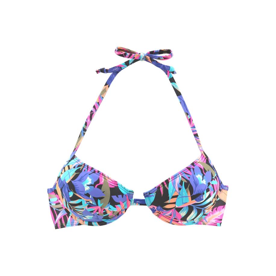 Bench BENCH Bikinitop cyaan blauw / donkerlila / pink / zwart -