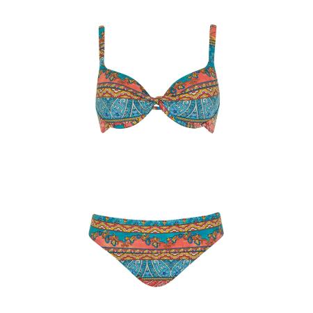 OLYMPIA OLYMPIA Bikini azuur / geel / lichtrood / wit