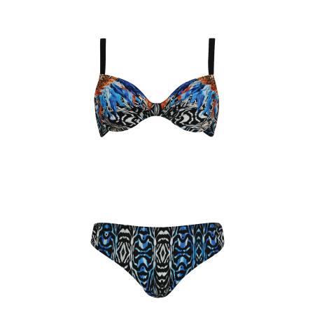 Sunflair SUNFLAIR Bikini blauw / oranjerood / zwart / wit
