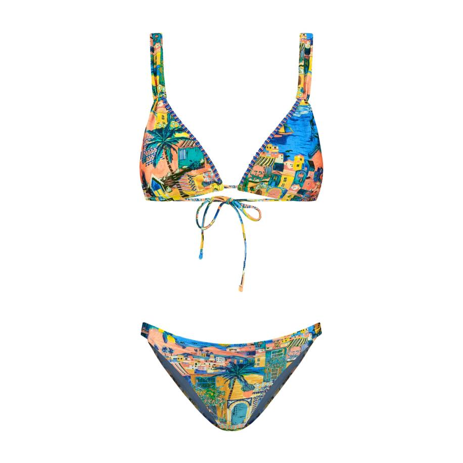 Shiwi Shiwi Bikini blauw / donkergeel / groen / koraal -