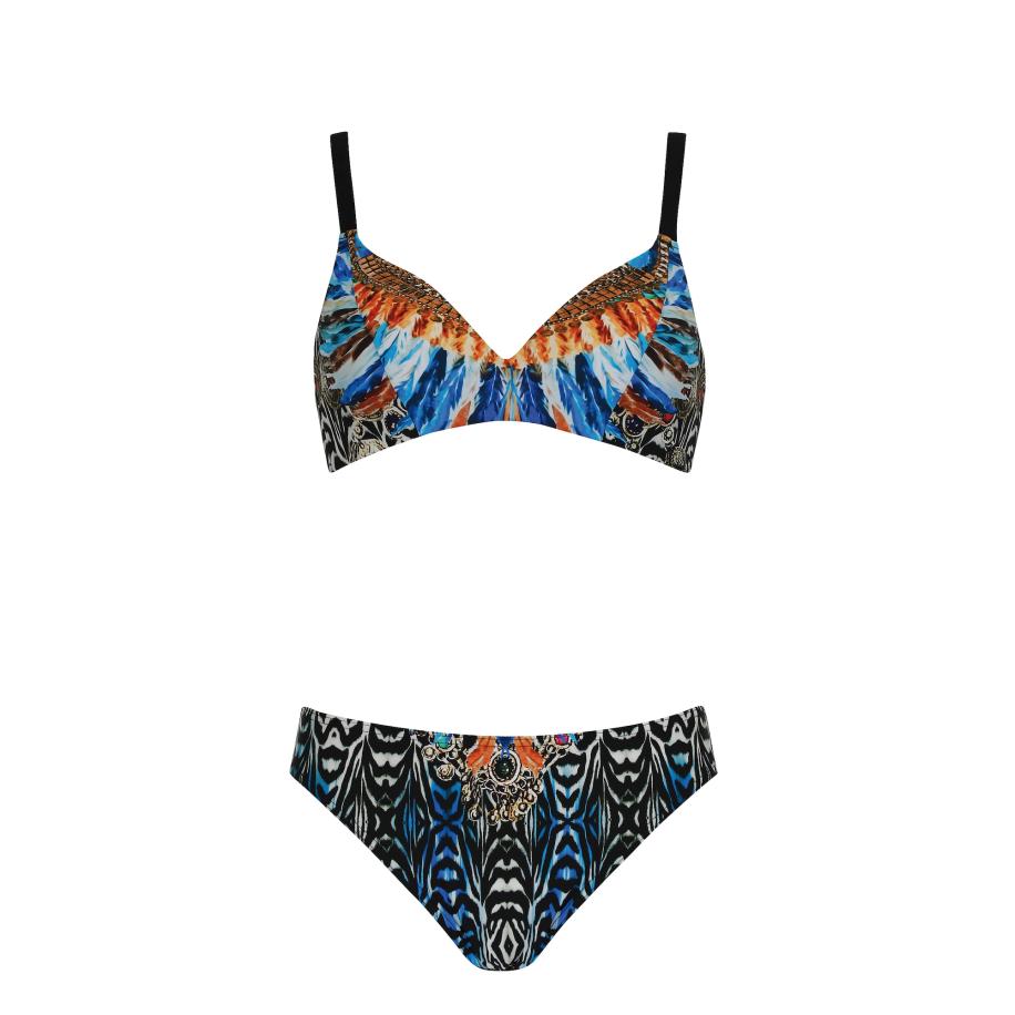 SUNFLAIR Bikini blauw / lichtblauw / kreeft / zwart Zwart