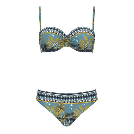 OLYMPIA OLYMPIA Bikini smoky blue / groen / zwart / wit