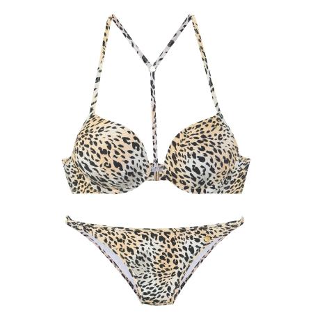 Lascana LASCANA Bikini lichtbeige / lichtgrijs / zwart / wit