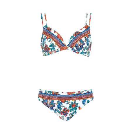 OLYMPIA OLYMPIA Bikini petrol / rosa / wit