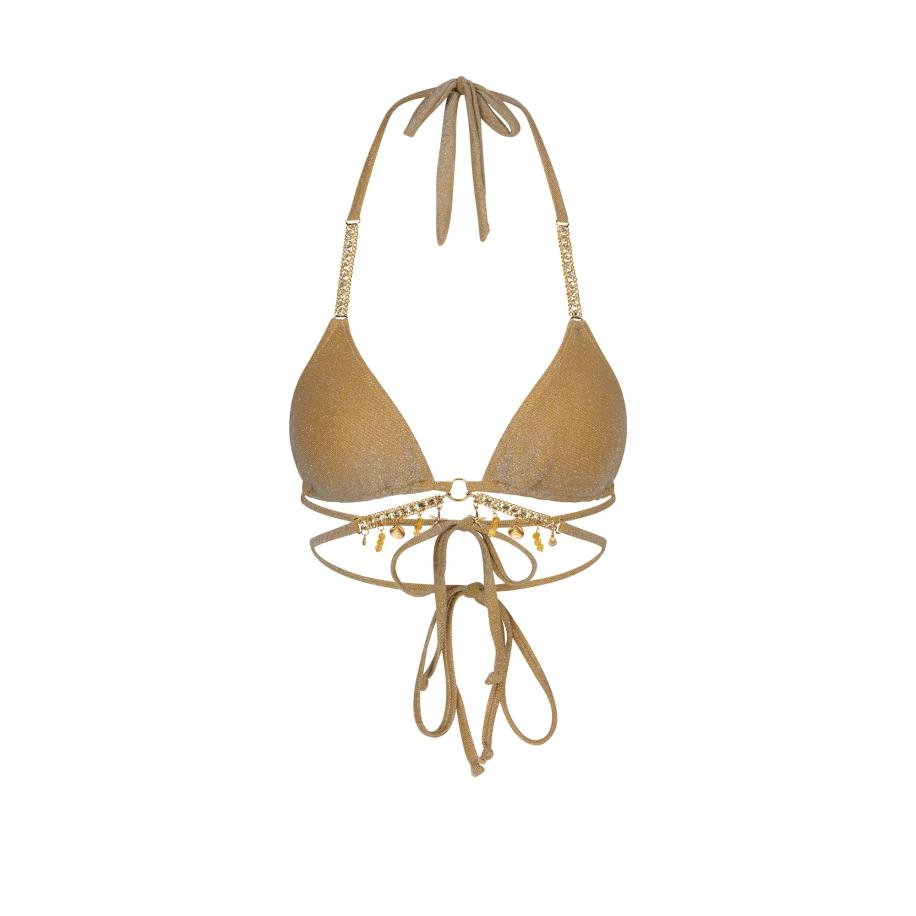 Moda Minx Moda Minx Bikinitop Lumiere beige / safraan / goud / transparant -