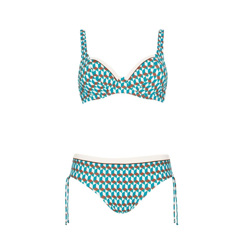 Sunflair SUNFLAIR Bikini ecru / turquoise / karamel -
