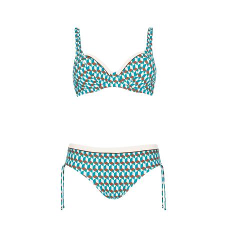 Sunflair SUNFLAIR Bikini ecru / turquoise / karamel