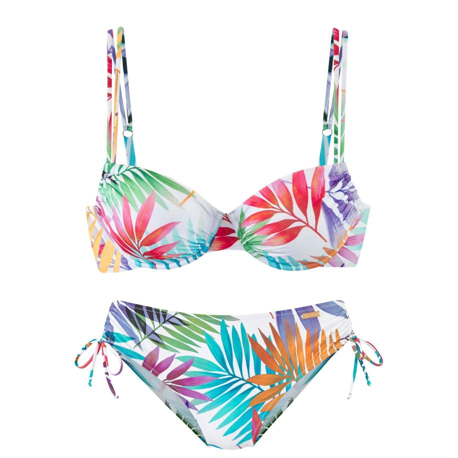 Lascana LASCANA Bikini turquoise / oranje / rood / wit -