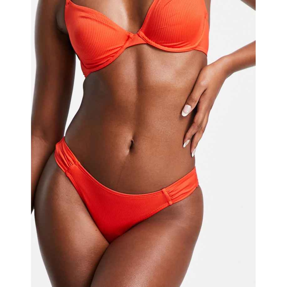 Dorina Kibera Hoog uitgesneden Braziliaans broekje van microvezel in koraal-Oranje Oranje
