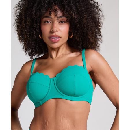 Hunkemöller Voorgevormde beugel bikinitop Scallop Cup E + Groen