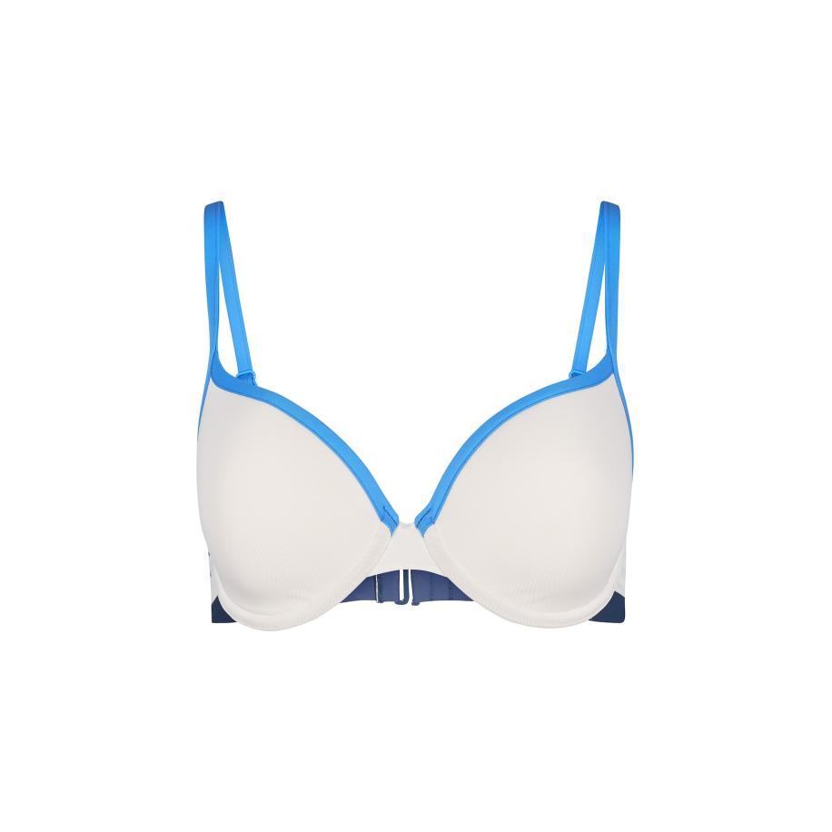 Skiny Skiny Bikinitop lichtblauw / donkerblauw / wit -
