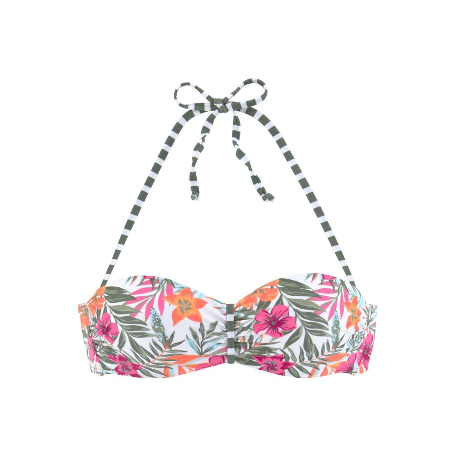 Venice Beach VENICE BEACH Bikinitop olijfgroen / oranje / pink / wit -