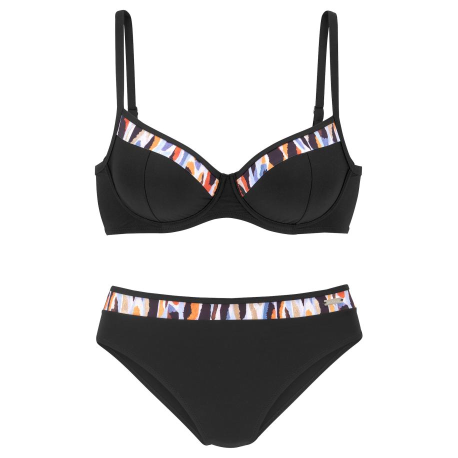 Lascana LASCANA Bikini gemengde kleuren / zwart -