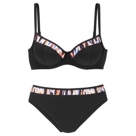 Lascana LASCANA Bikini gemengde kleuren / zwart
