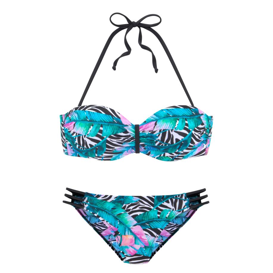 VIVANCE VIVANCE Bikini cyaan blauw / sering / zwart / wit -