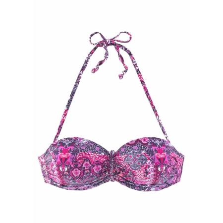 Buffalo BUFFALO Bikinitop Happy aubergine / neonlila / pink / wit