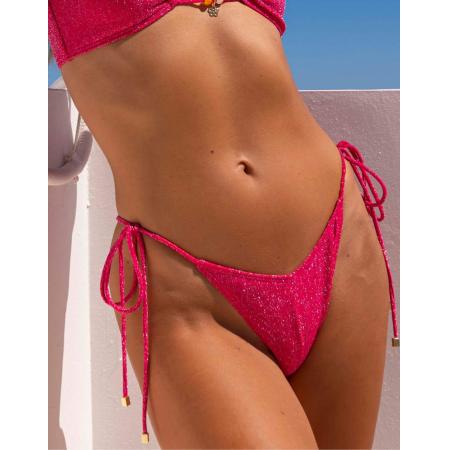 South Beach x Misha Grimes Bikinibroekje met gestrikte zijkanten in roze met glitter