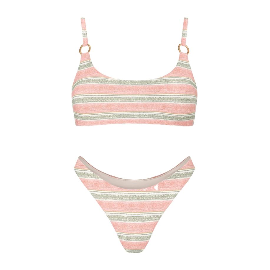 C&City C&City Bikini donkergroen / rood / wit -