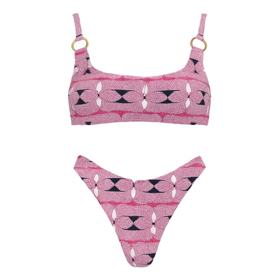 C&City C&City Bikini fuchsia / zwart / wit -
