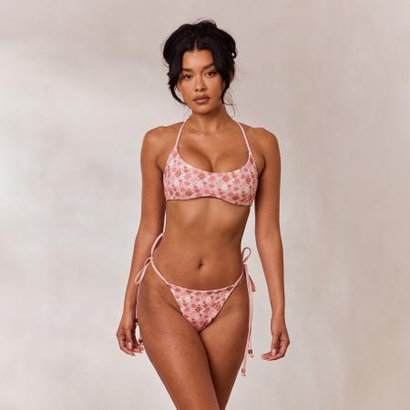 Omkeerbaar Bralette Bikinitop Roze/Bloemenprint XS
