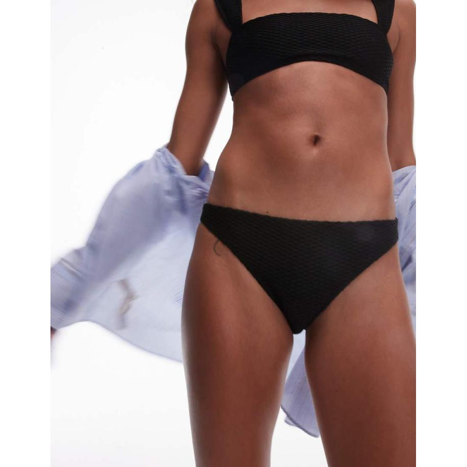 & Other Stories Bikinibroekje met textuur in zwart Zwart