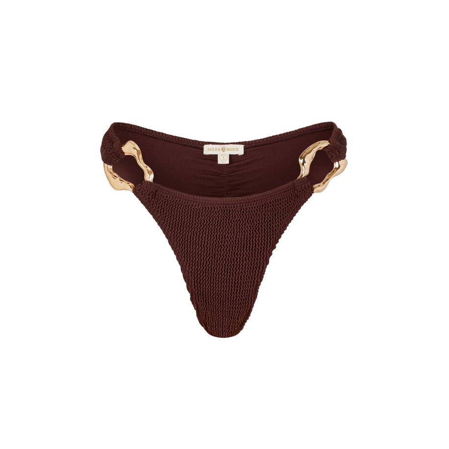 Moda Minx Moda Minx Bikinibroek Scrunch bruin -