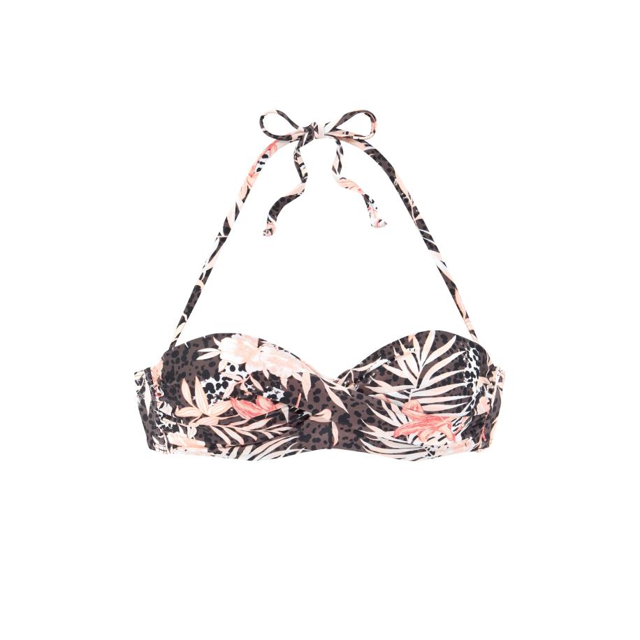 Buffalo BUFFALO Bikinitop beige / bruin / pink / zwart -