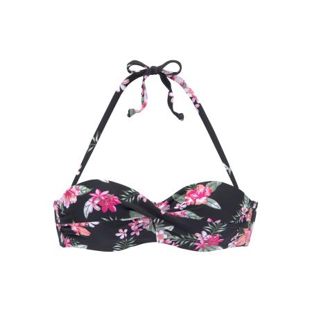 Lascana LASCANA Bikinitop fuchsia / oudroze / zwart / wit