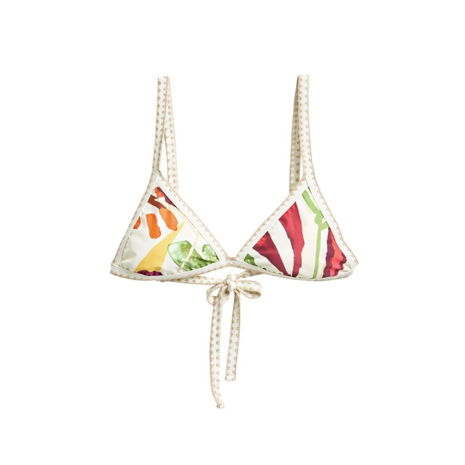 Desigual Desigual Bikinitop geel / groen / rood / wit -