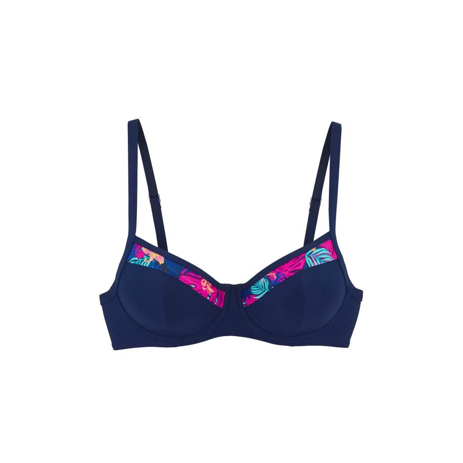 Lascana LASCANA Bikinitop blauw / navy / aqua / donkerroze -